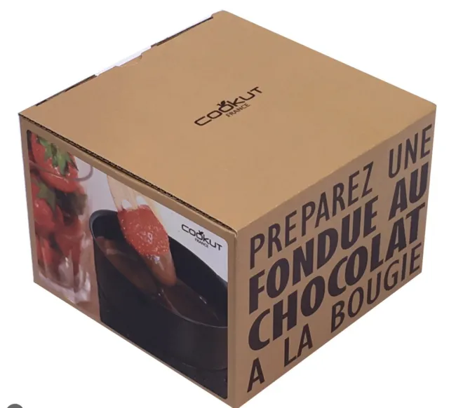 Kit de fondue chocolate Cookut France para 2 cajas completas nuevas luces de té