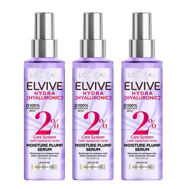 L'OREAL ELVIVE HYDRA Hyaluronic Hair Serum w/ Hyaluronic Acid for Dry