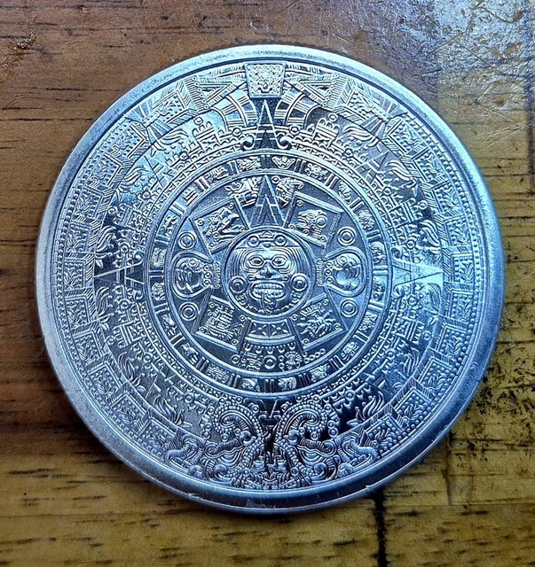 純銀バー 1オンス アステカカレンダー 1 oz Aztec Calendar 1 oz Aztec Calendar Silver Bar l JM Bullion™