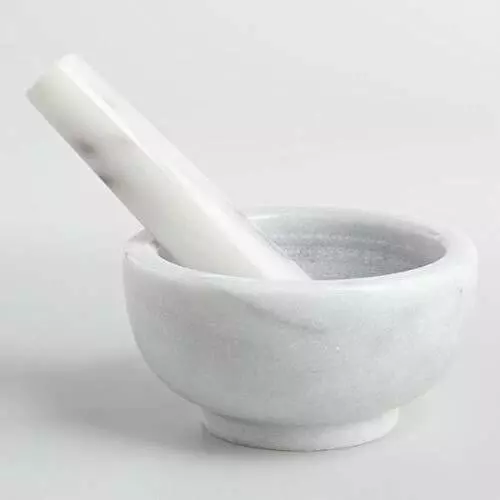 Marble Mortar & Pestle / Kharal Set For Grinding Small Spices And Medicines