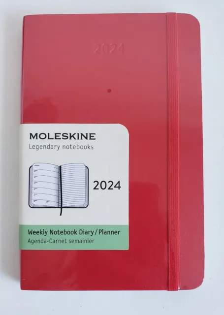 Red Pocket MOLESKINE 2024 Weekly Diary Planner (Hard Cover) - Cheapest Listed