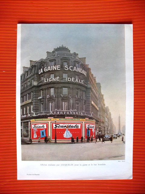 1954 Jacquelin Ad Scandal Sheath And Low Posters