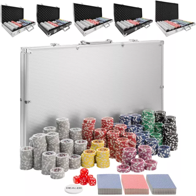 Pokerkoffer Pokerset Chips Laser Pokerchips Poker Set Alu Koffer Jetons Karten