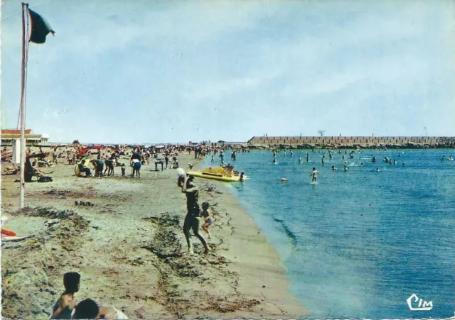 CARTE POSTALE ANCIENNE de l'AUDE (11) - PORT LA NOUVELLE - LA PLAGE