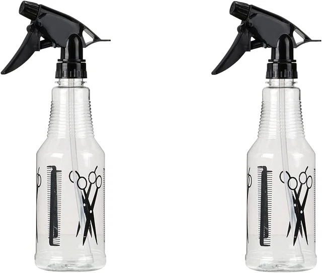 . Essentials Set of 2 Barber Shop Hair Salon Style Empty Water Spray Bottles 16.