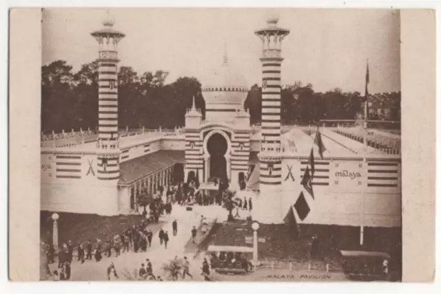 British Empire Exhibition 1924 Wembley Malaya Pavilion Vintage Postard