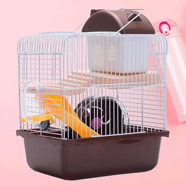 1pc hamster cage portable multifonction double couche Practical animaux de 2