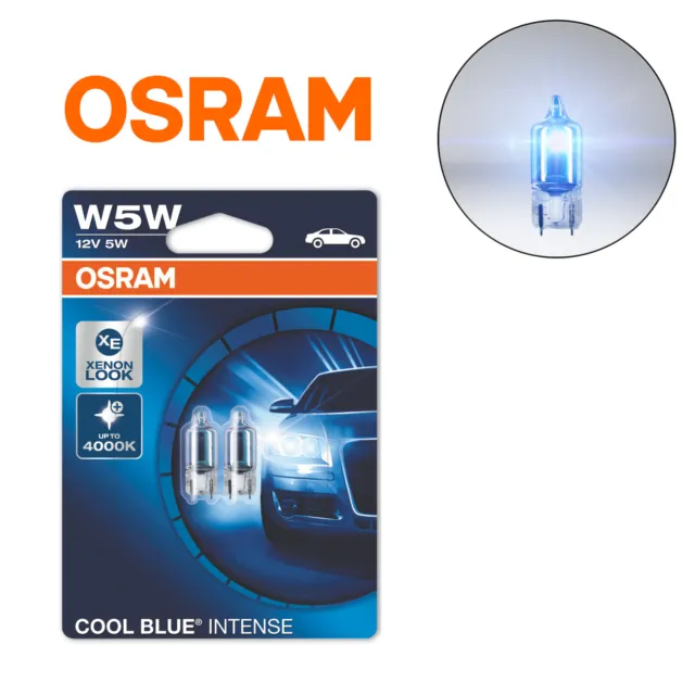 2X GENUINE OSRAM Cool Blue Intense 4000K W5W (501) 5w 12v Bulbs  2825HCBI-02B EUR 8,52 - PicClick FR