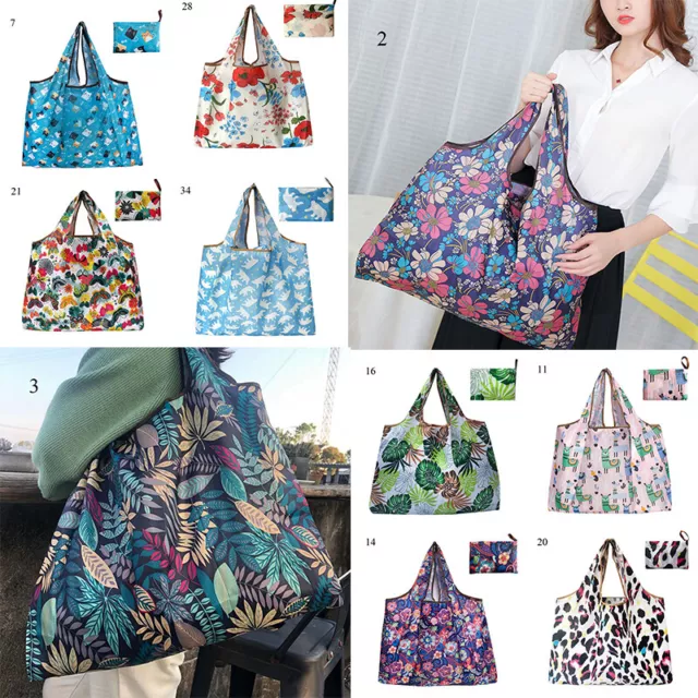 Foldable Shopping Storage Bag Large Capacity Reusable Tote Handbag  Waterproof *