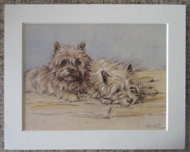 Lucy Dawson (Mac) Close Companions - 8"x10" Mounted Art Print - Dog Picture