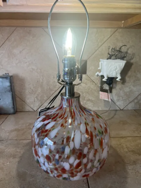 Beautiful Tahari Home Blown Glass Table Lamp