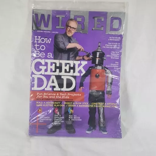 Wired Magazine June 2012 How to be a Geek Dad Sealed In Bag