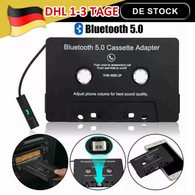 Bluetooth Audio-Kassette Auto Radio Aux-Adapter Für Smartphones Kassettenadapter