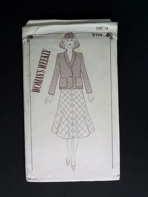 ZA0295 WOMANS WEEKLY B784 Size 14 Jacket & Skirt Uncut Sewing Pattern ...