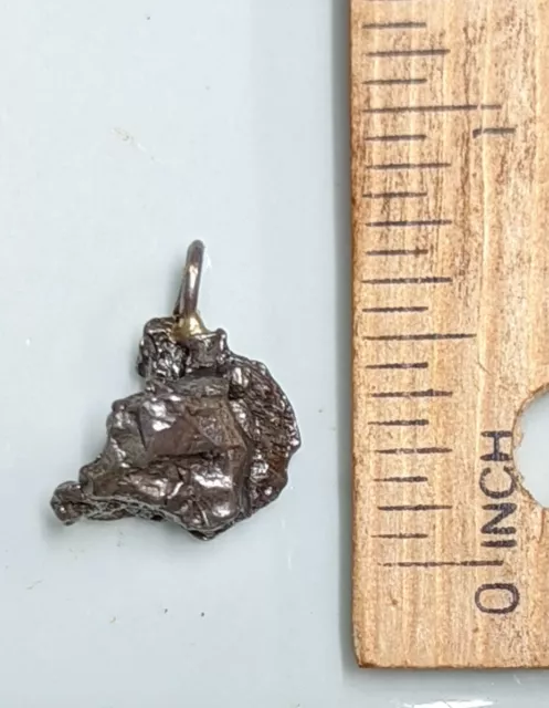 CAMPO DEL CIELO Iron meteorite from Argentina MADE INTO A PENDANT (#F2730)