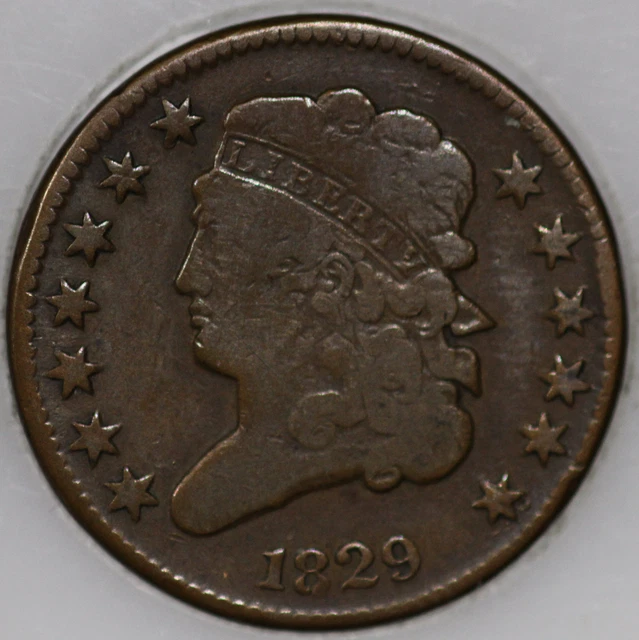 1829-P Half Cent, Over 150 Years Old As Shown