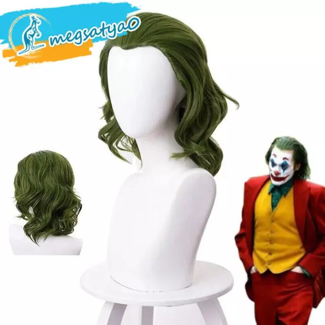 Joker Movie Joaquin Phoenix Arthur Fleck Joker Wig Cosplay Party Prop Green Hair