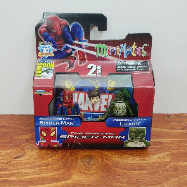 Marvel Minimates Underground Battle Spider-Man &Lizard Figures Amazing Spiderman