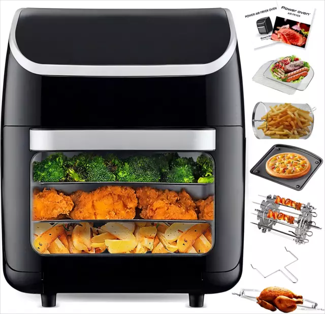 AIR FRYER 3.8L /5L/ 6.5L 1450W Oven Cooker Oil Free Low Fat Digital Kitchen  £49.99 - PicClick UK