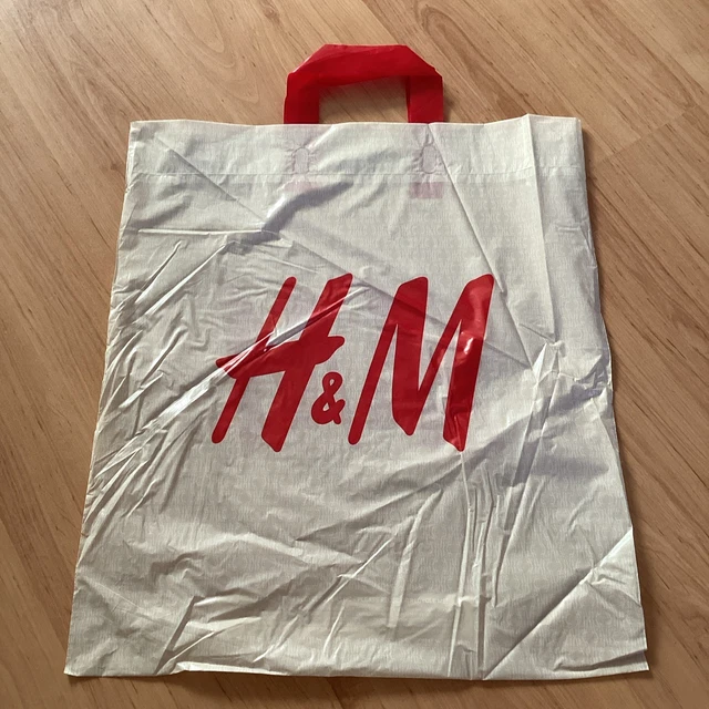 BOLSA DE PLÁSTICO H&M vintage mediana crema y roja EUR 5,74