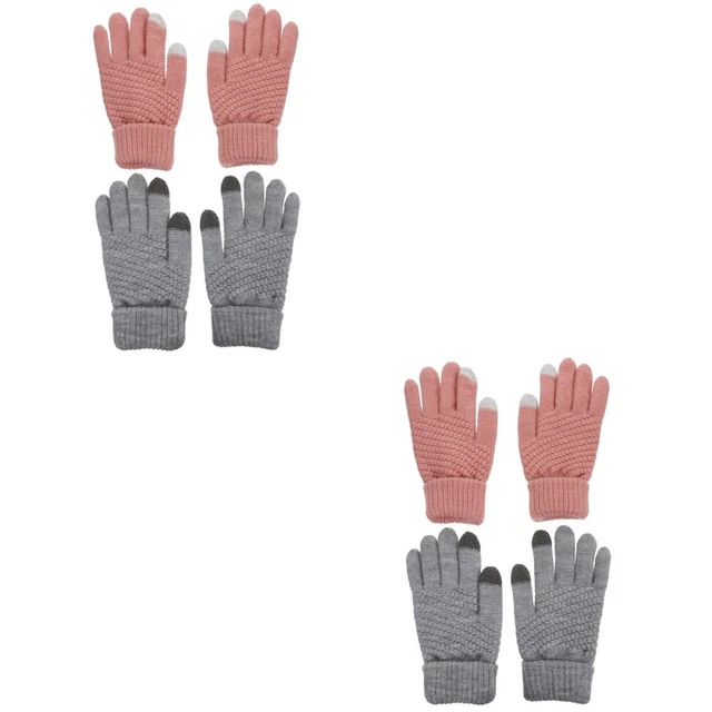 4 Pairs Acrylique Gants Manquer De Pêche D'hiver Mitaines Chauffe-mains