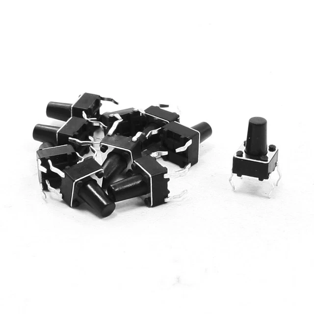 10pcs 6x6x9mm DIP PCB Currently Tactile Clock Push Button Switch Clock Switch