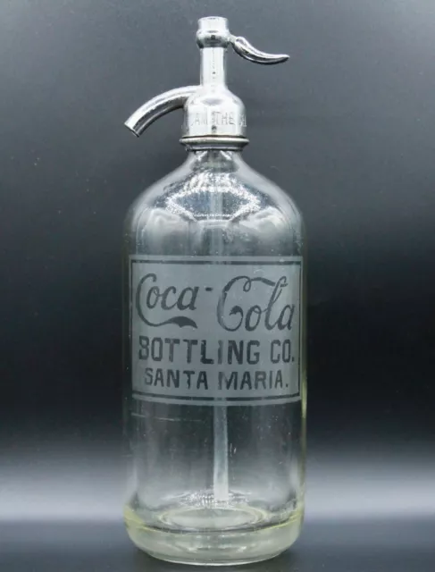 Bouteille verre Seltzer Coca-Cola Californie, États-Unis 1938 Collection Rare