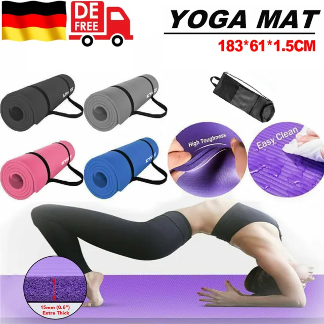 Yogamatte Fitnessmatte Sportmatte Bodenmatte Gymnastikmatte Dick Pilates Fitness