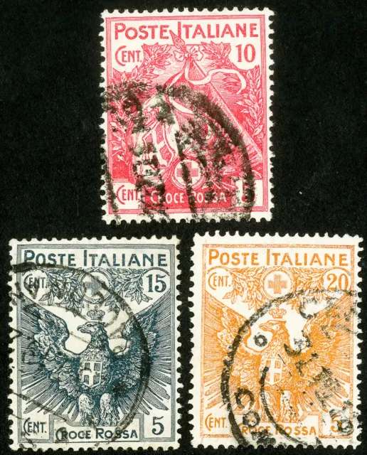 Italy Stamps # B1-3 Used VF Scott Value $86.50