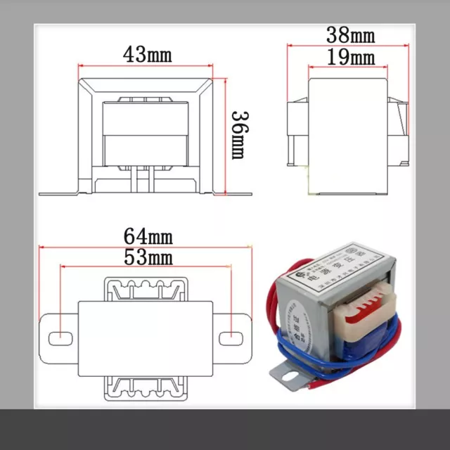 Transformateur AC de qualité supérieure avec 6V 9V 12V 15V 24V tension de sort