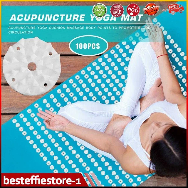 100 pz/set tappetino yoga digitopressione loto punte fitness pilates cuscino ago