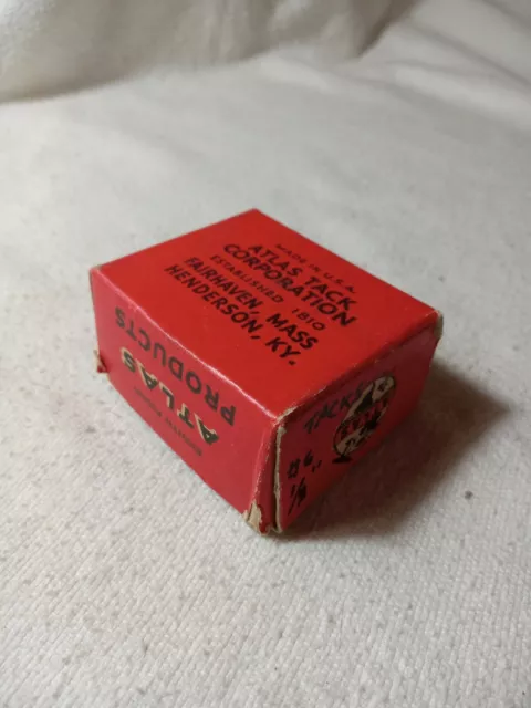 Vintage Atlas Sterilized Blued Cut Upholsterers Tacks No 6 1/2" (389) 3