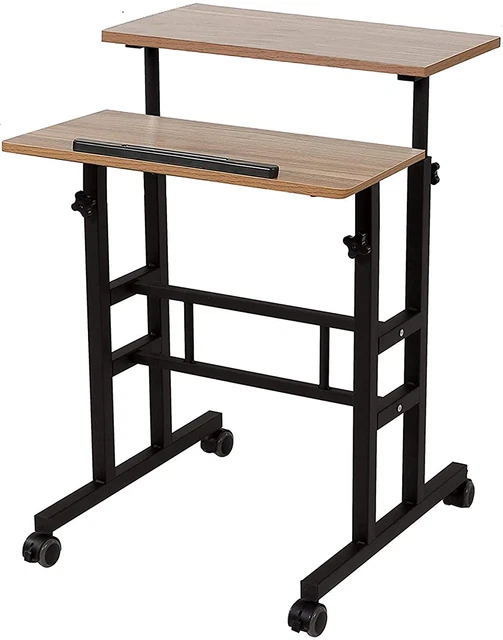 2 Inches Carpet Wheels Mobile Standing Desk Stand up Desk Height Adjustable Home