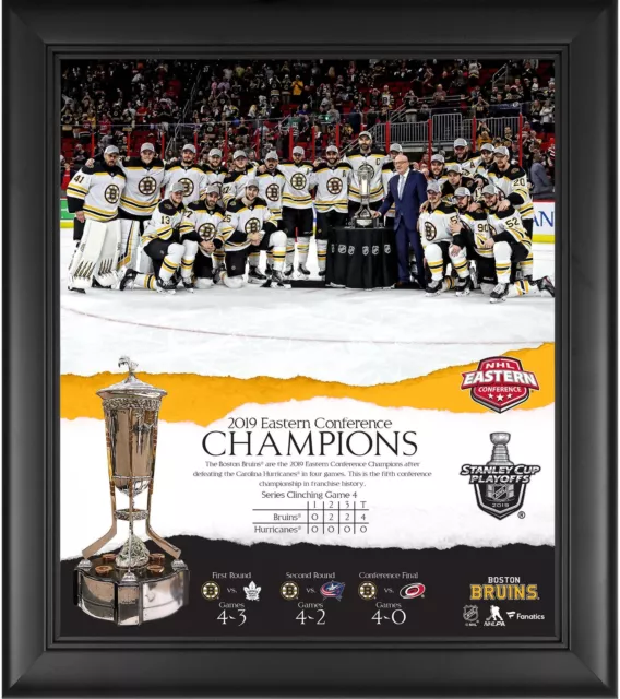 Boston Bruins Fanatics Authentic Framed 15 x 17 2019 Eastern Conference  Champions Collage