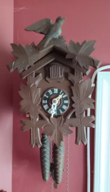 Antique Black Forest German Cuckoo Clock Cleaned And Serviced!