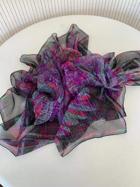 Foulard Carré Vintage Guy St Honoré 90 Cm Turquoise - Très Bon état, Cadeau Idéal Pour Femme