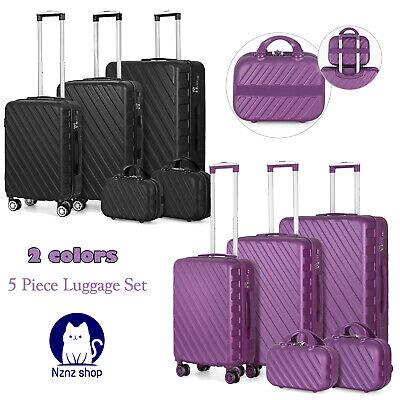 3 Piece Luggage Set ABS Carry On Suitcase Travel Bag w/TSA Lock Spinner Trolley
