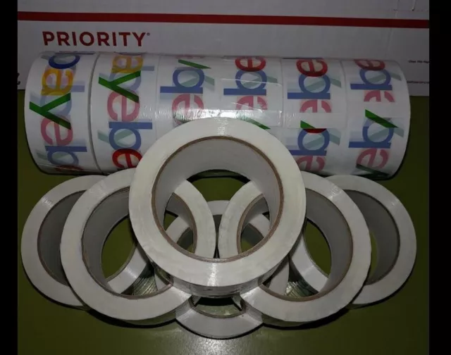 12 ROLLS 2" x 75 yards - Official eBay Branded Packaging Tape Color Logo