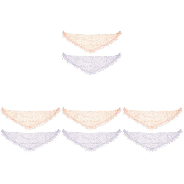 8 piezas bufanda de encaje triangular 135x40 cm poliéster (fibra de poliéster)