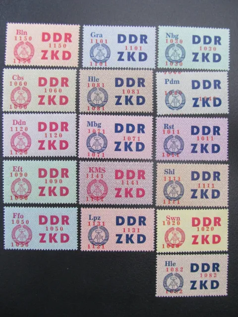 DDR Laufkontrollzettel Nr. 16-30, 1964, Satz, postfrisch, Mi 380€ *KR1004*