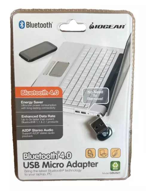 IOGEAR Bluetooth 4.0 USB Micro Adapter, GBU521