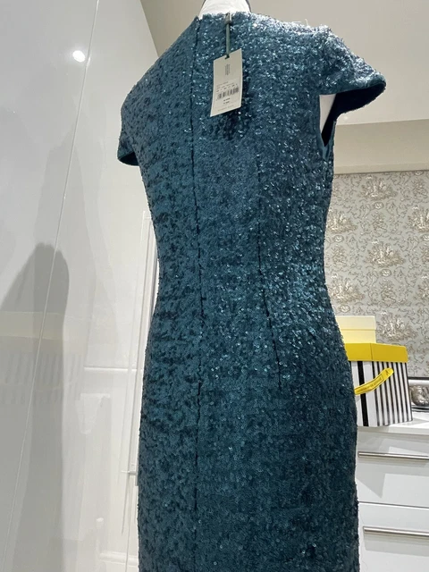 HOBBS TEAL SEQUIN dress 10 BNWT Summer Party Weddings Ascot