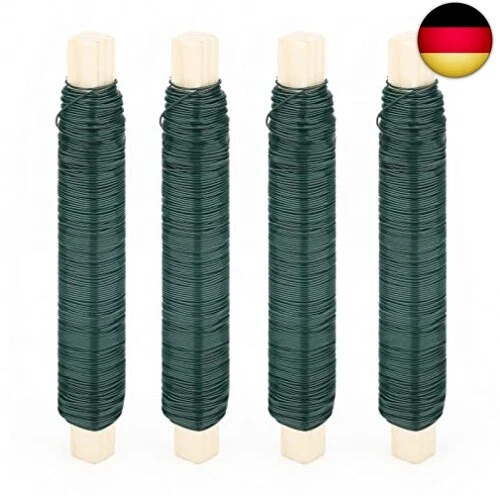 KINGLAKE 4STK x 38M draht bindedraht wickeldraht dünn grün Metalldraht A