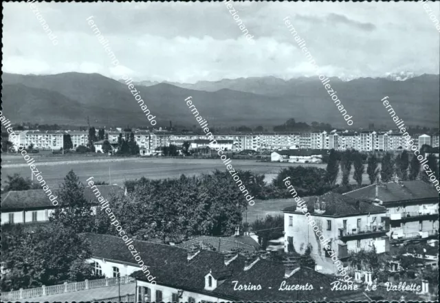 cg305 cartolina torino citta'  lucento rione le vallette piemonte