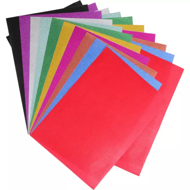20 Sheets Selbstklebend Klebrig Glitzerpapier Handwerken Für Kinder Papierstau