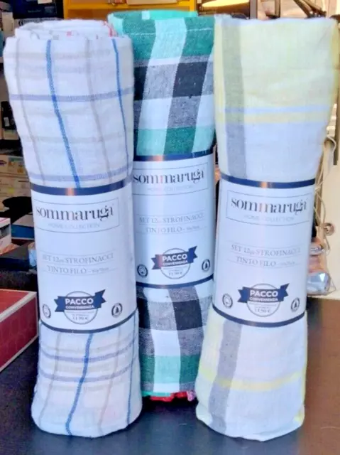 Set 12 Strofinacci Da Cucina In Spugna Di Cotone, Alta Assorbenza, 39x65 Cm, Panno Turchese E Blu Per Piatti E Superfici - 4