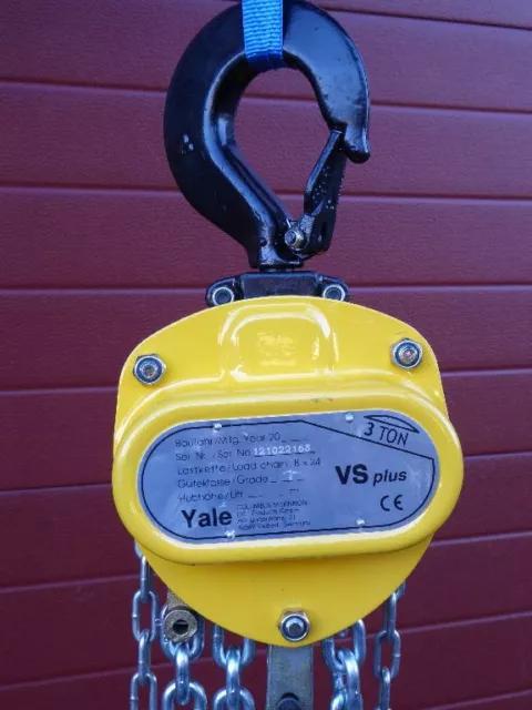 YALE VS Plus III Stirnradflaschenzug Handkettenzug Flaschenzug 3 T 3 m  3000kg 2