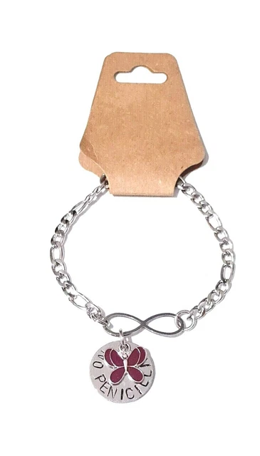 Pulsera de Alerta Médica Acero Inoxidable Cadena Figaro Infinita con Disco y Dije