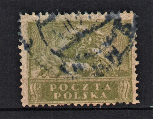 Used 20PM " NORTH and SOUTH POLAND ISSUE - POLISH UHLAN CAVALRYMAN " Poland 1922