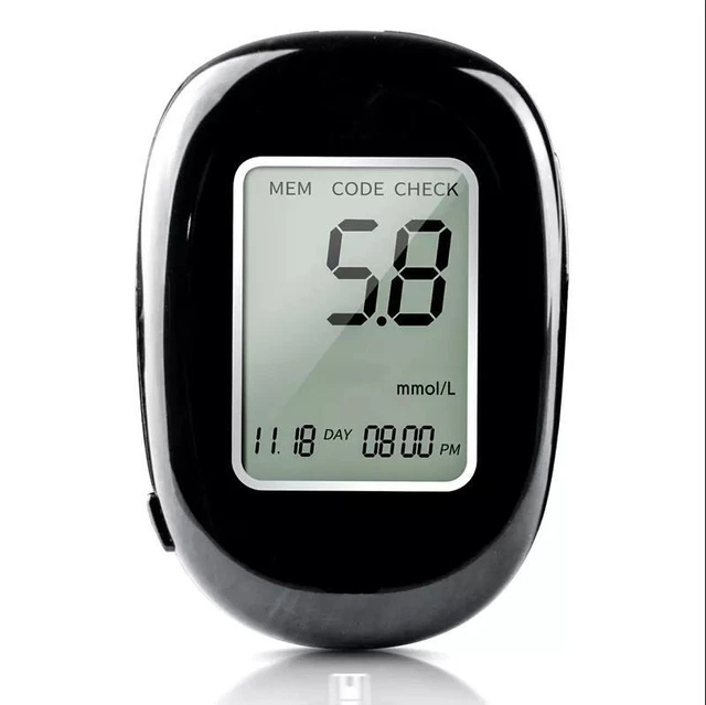 Medidor de glucosa digital para uso doméstico LCD para pruebas de azúcar para el hogar inteligente cuidado de la salud